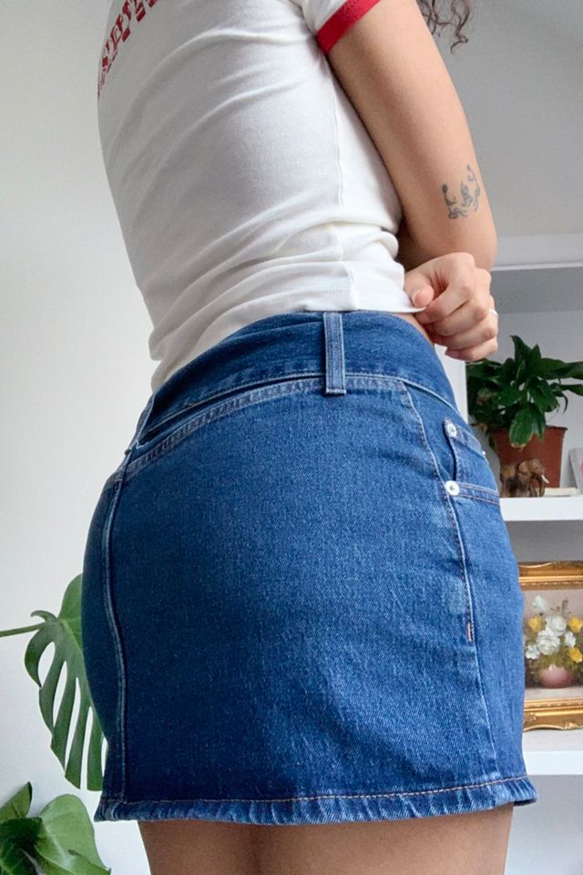 BDG Belted Low-Rise Denim Mini Skirt #1