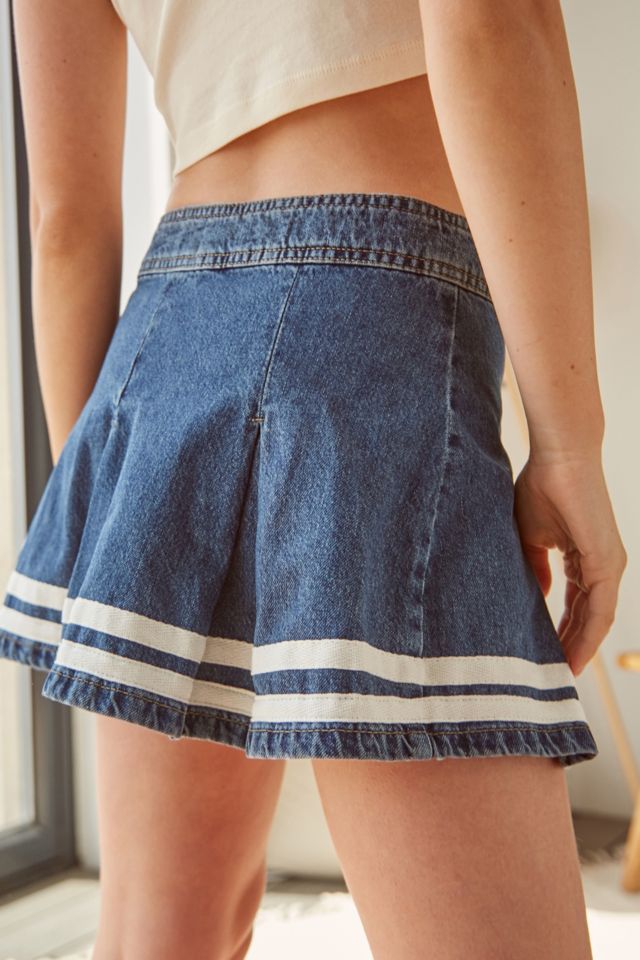 Denim shop cheerleader skirt