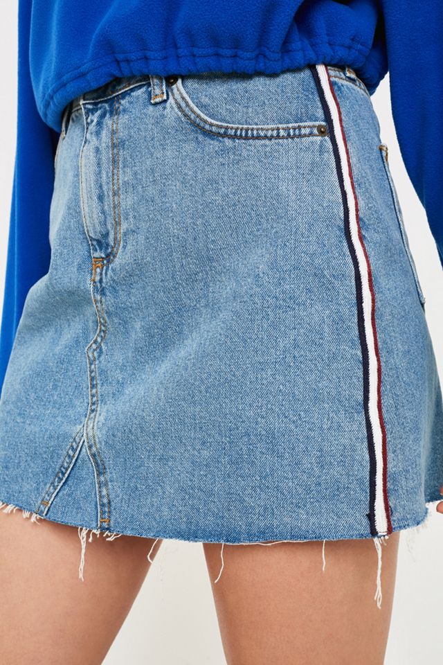 BDG Side Stripe Notched Denim Mini Skirt #2