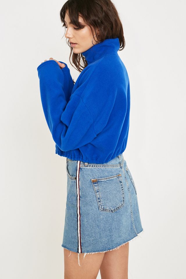 BDG Side Stripe Notched Denim Mini Skirt #4