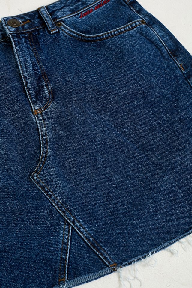 BDG Embroidered Text Pocket Denim Mini Skirt #4