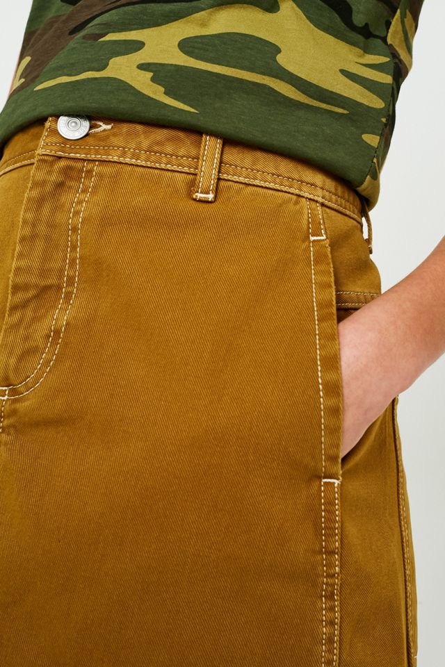 BDG Contrast Stitch Workwear Skirt #2