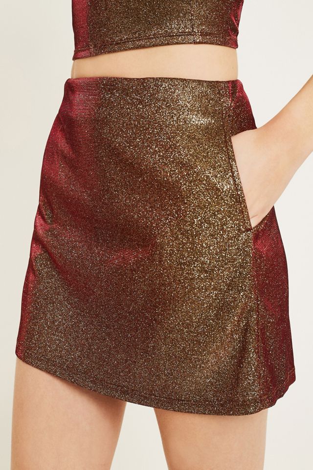 UO Shimmer Moon Rust Pelmet Skirt #1