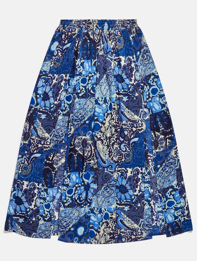 UO Double Split Maxi Patchwork Skirt  #4
