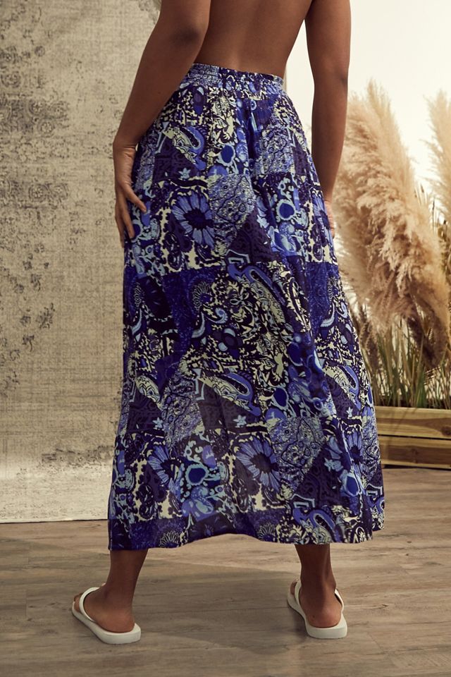 UO Double Split Maxi Patchwork Skirt  #2