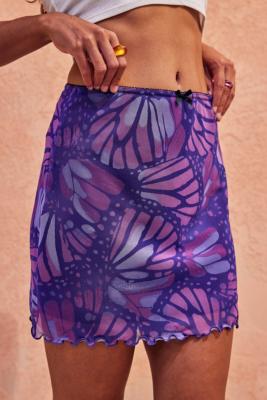 Image of UO 90s Butterfly Mesh Mini Skirt
