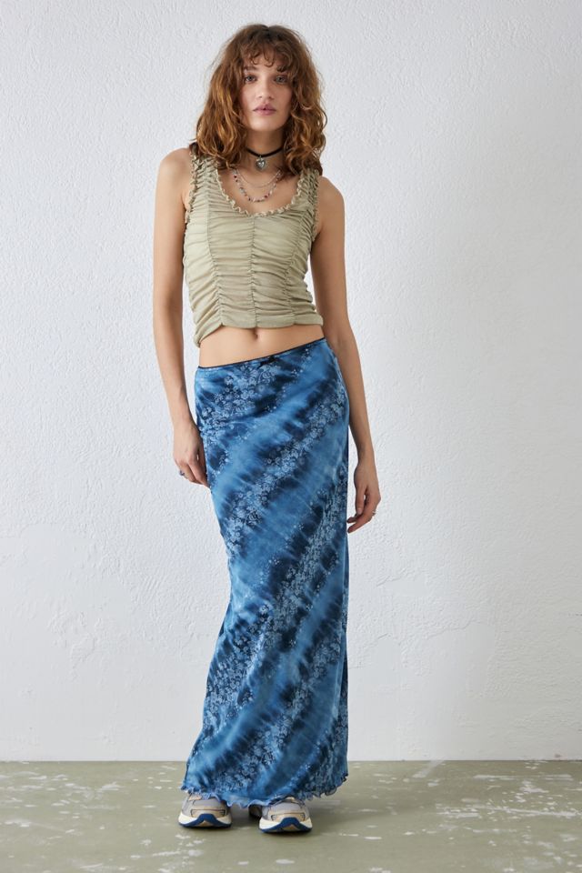 Mesh skirt blue best sale