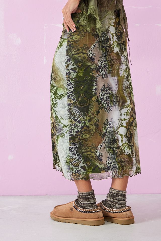 UO Tapestry Print Classic Mesh Midi Skirt #2