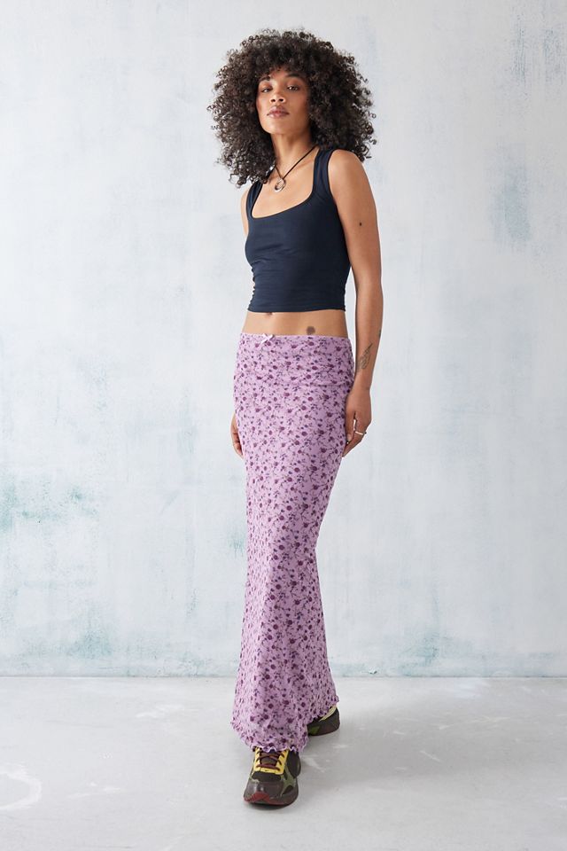 UO Ditsy Floral Mesh Maxi Skirt #2