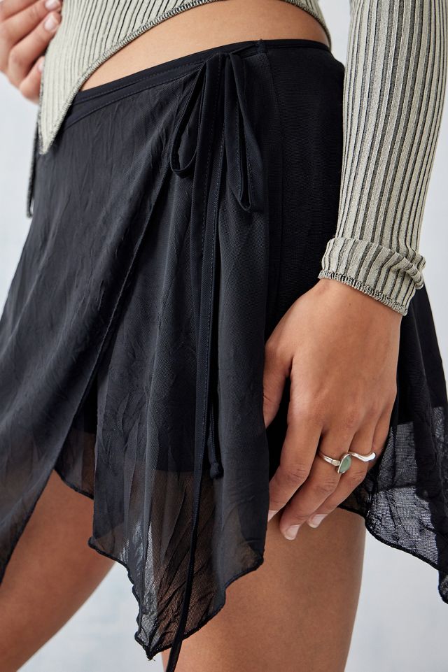 UO Ballet Mini Wrap Mesh Skirt #1