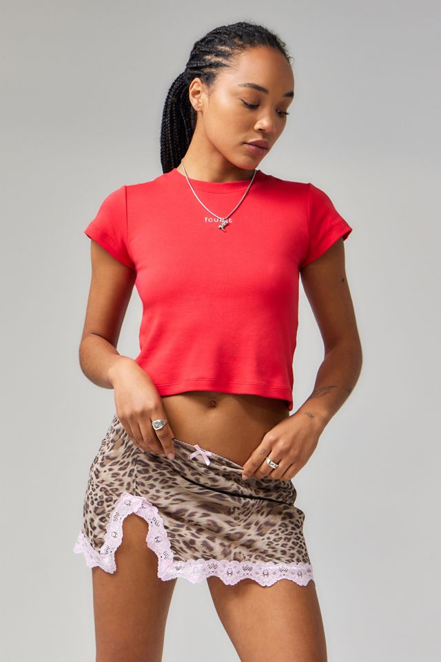 UO Printed Slip Mini Skirt #2