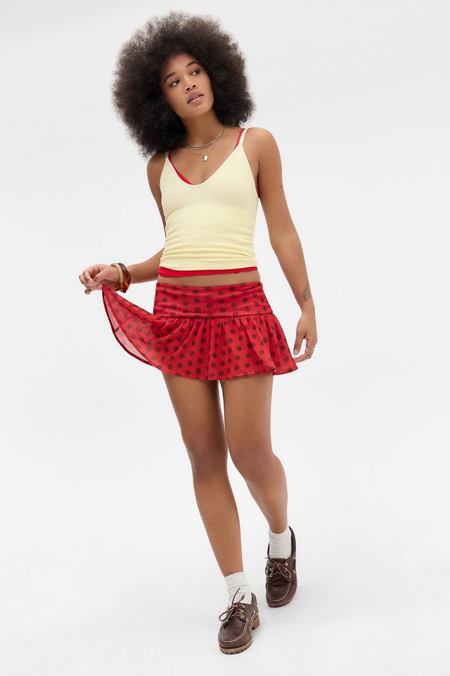 UO Lola Polka Dot Mini Skort #1
