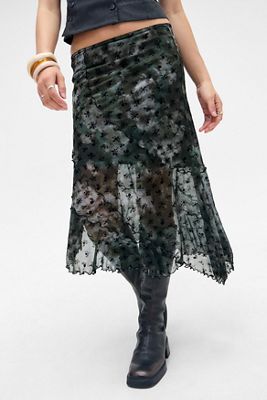 Falda Midi Asimétrica de Flock UO