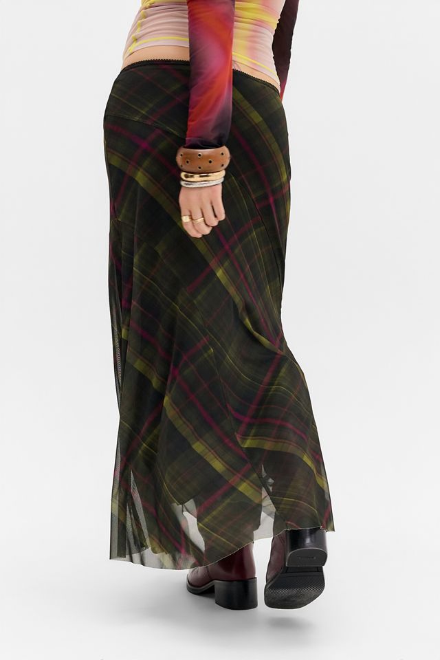 UO Contour Column Mesh Maxi Skirt #3