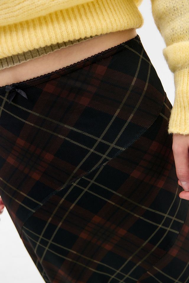 UO Contour Säulen-Netzstoff-Maxirock #3