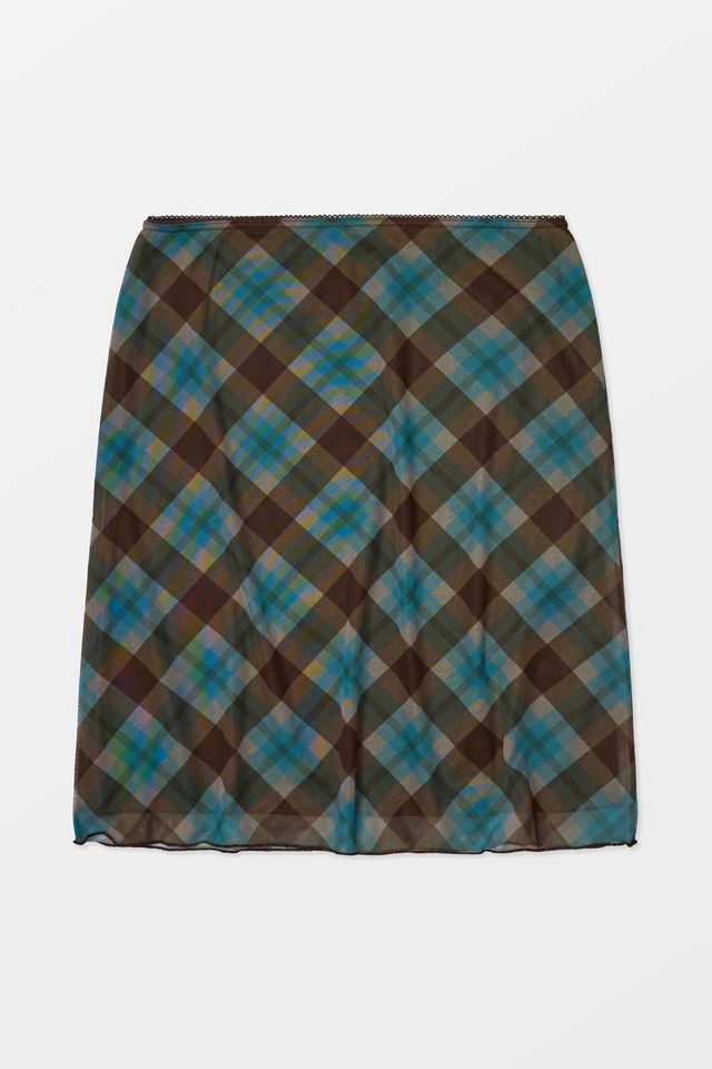 UO Jorja Awkward Mesh Midi Skirt #6