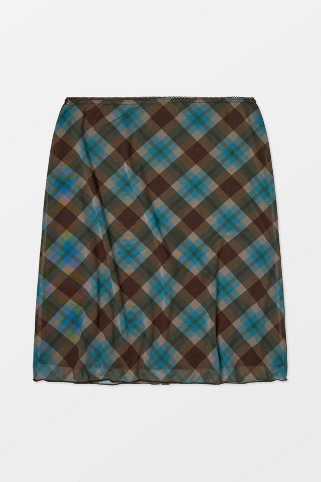 UO Jorja Awkward Mesh Midi Skirt #7