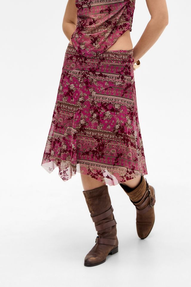 Jupe Awkward UO Andi en velours #1