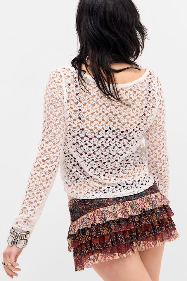 Falda Rara de Malla con Estampado Mixto UO #3
