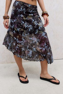 Jupe midi UO Bronwen relevée | Urban Outfitters FR