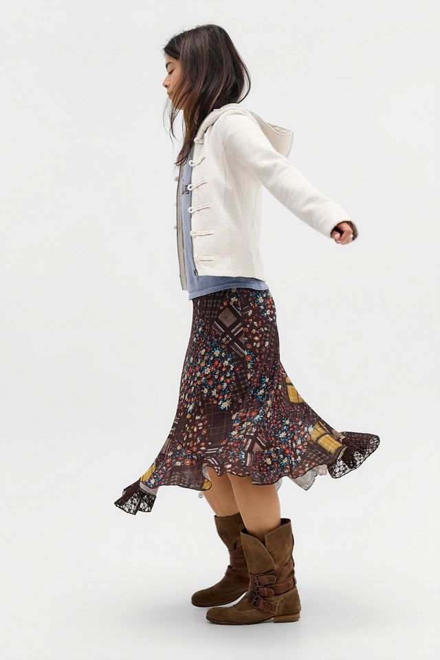 UO Stevie Mesh & Lace Midi Skirt #1
