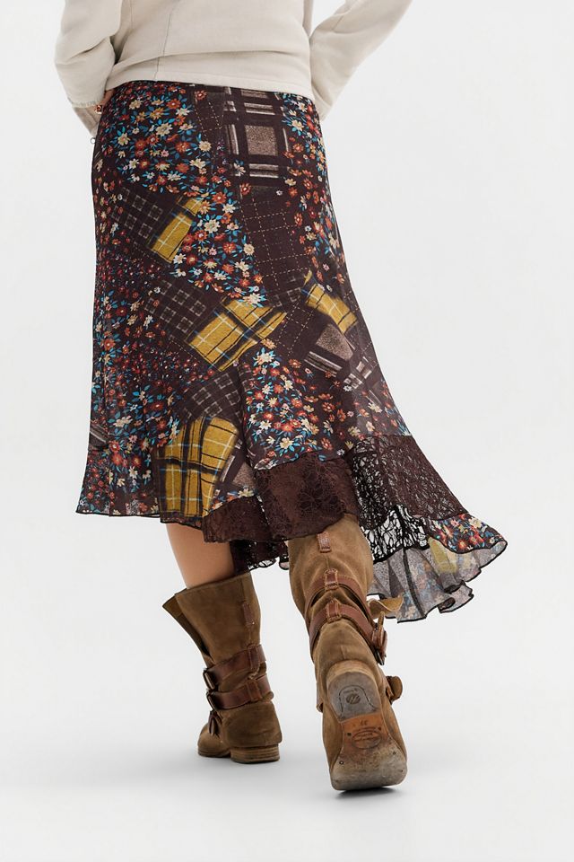 UO Stevie Mesh & Lace Midi Skirt #3