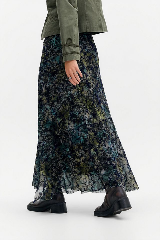 Falda Maxi de Malla Flocada con Contorno UO #2