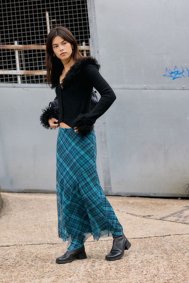 UO Contour Column Mesh Maxi Skirt #3