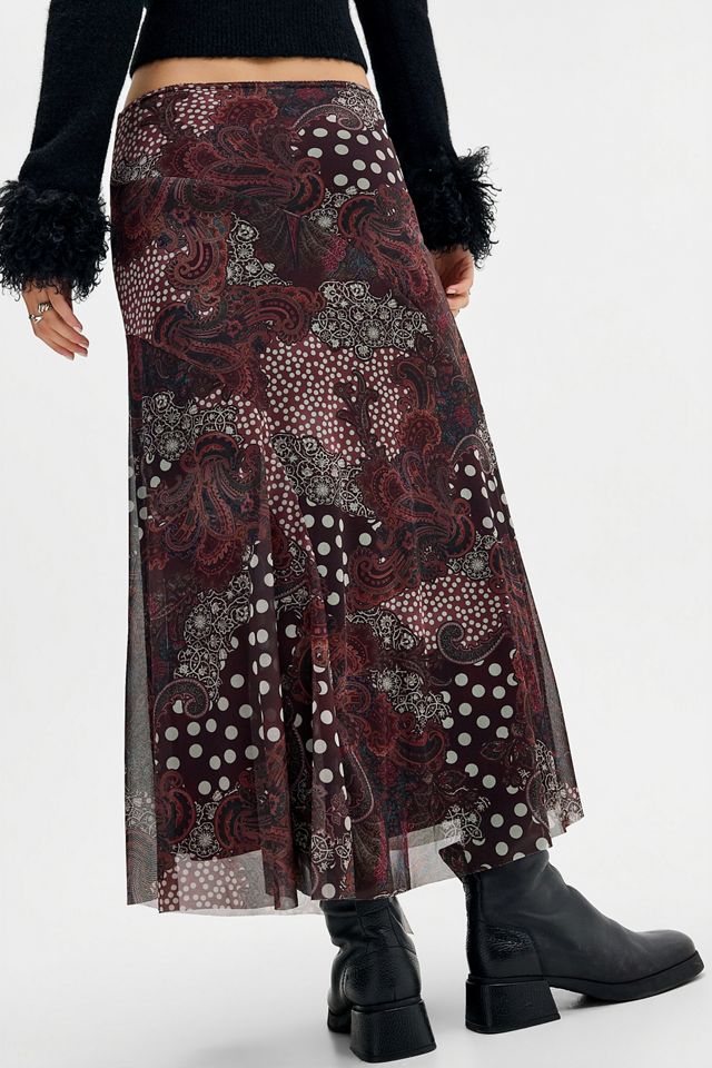 UO Contour Column Mesh Maxi Skirt #2