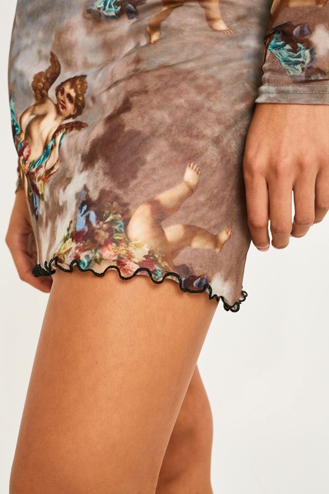 Urban Outfitters – 90er-Minirock aus Netzstoff mit Engelsmotiven #4