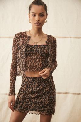 Leopard print midi skirt clearance urban outfitters