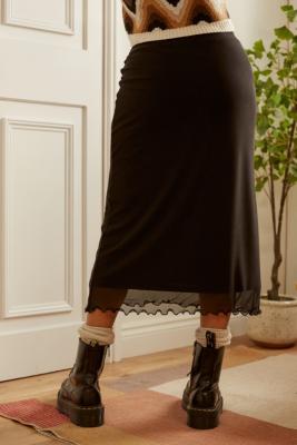 black midi skirt