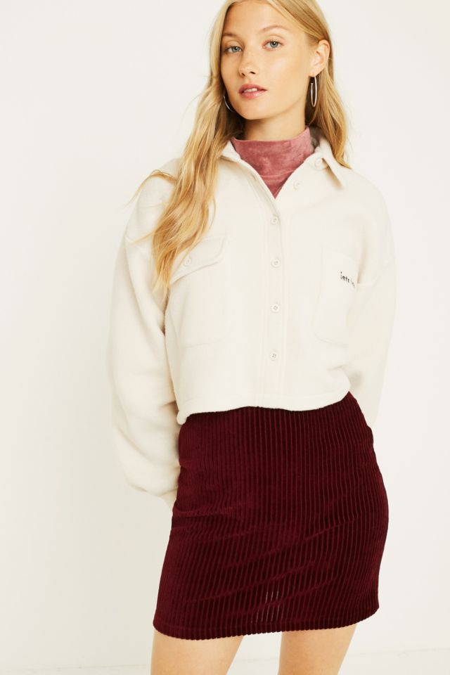 Uo jersey on sale corduroy mini skirt