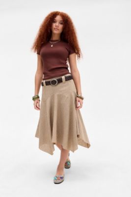 UO Rara Floral Chiffon Tie-Front Ruffle Skirt | Urban