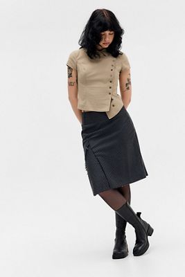 UO Liliana Textured Midi Skirt