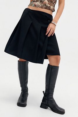 Jupe midi kilt asymétrique portefeuille UO Mali