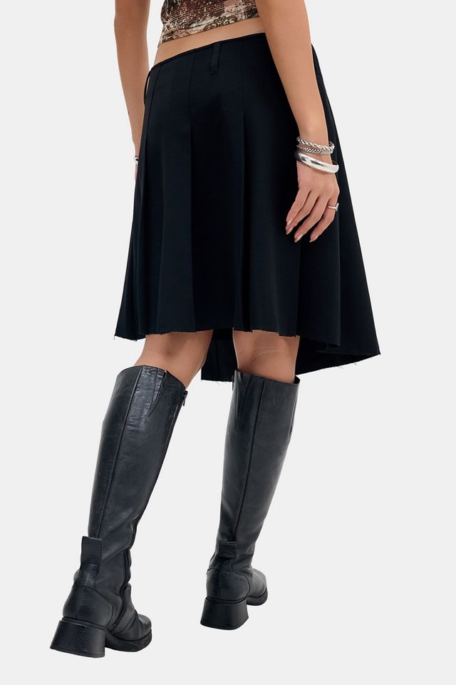 UO Mali Wrap Asymmetric Kilt Midi Skirt #3