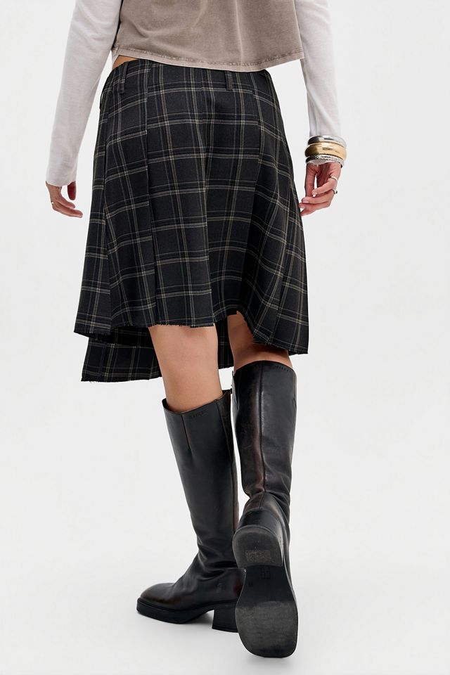 UO Mali Wrap Asymmetric Kilt Midi Skirt #2