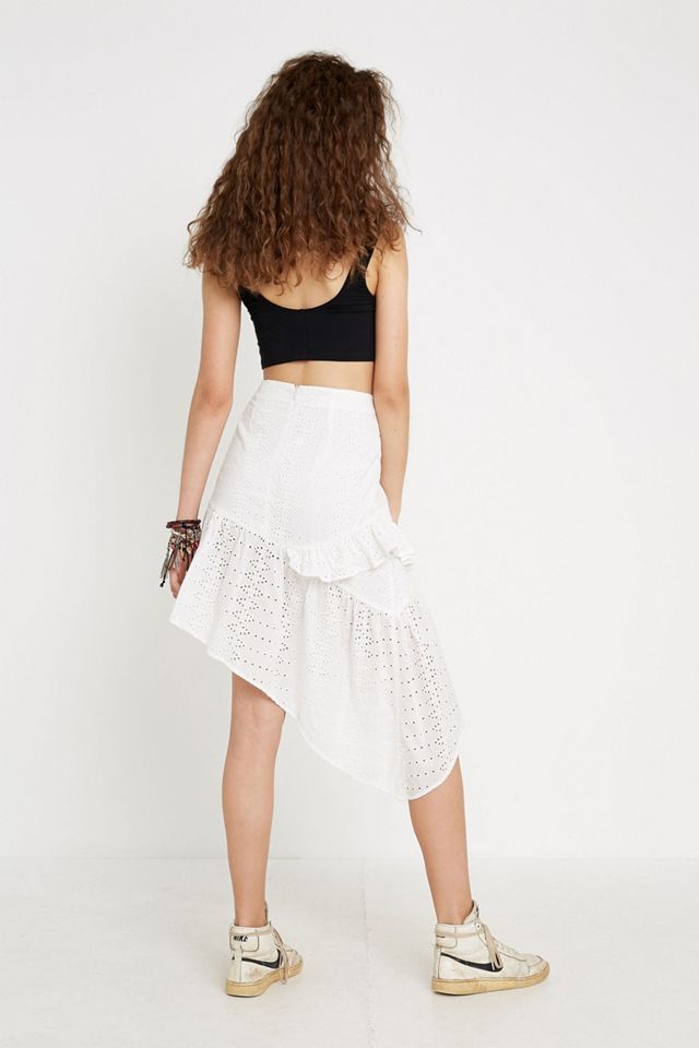 UO Broderie Mini falda asimétrica #3