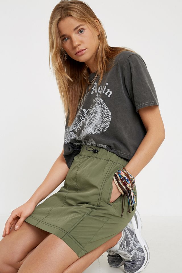 UO Kylie Khaki Tech Mini Skirt #1