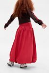 Abrand Pleated Denim Mini Skirt