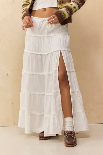 UO Sadie Tiered Maxi Skirt
