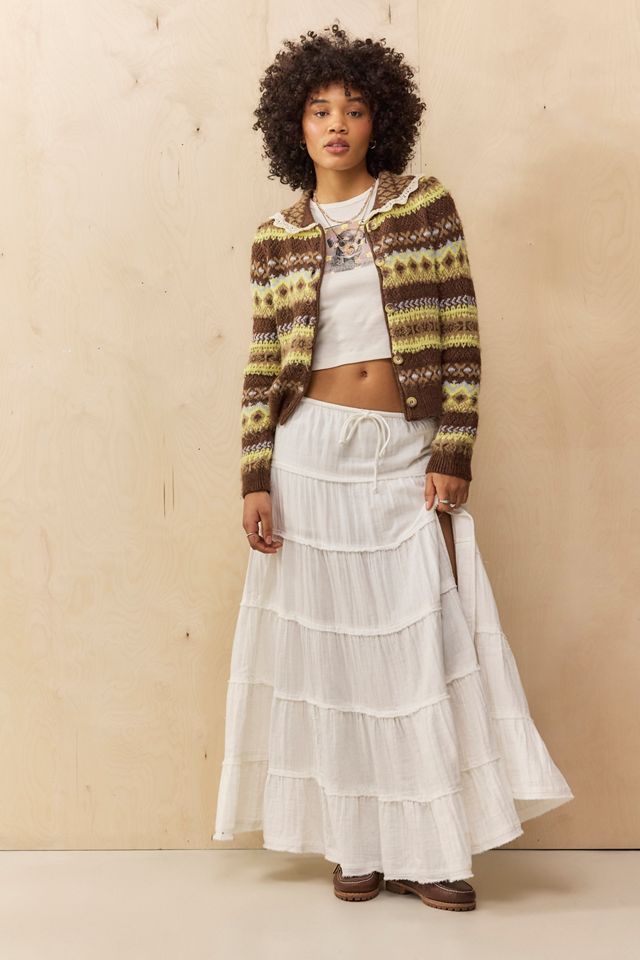 UO Sadie Tiered Maxi Skirt #1