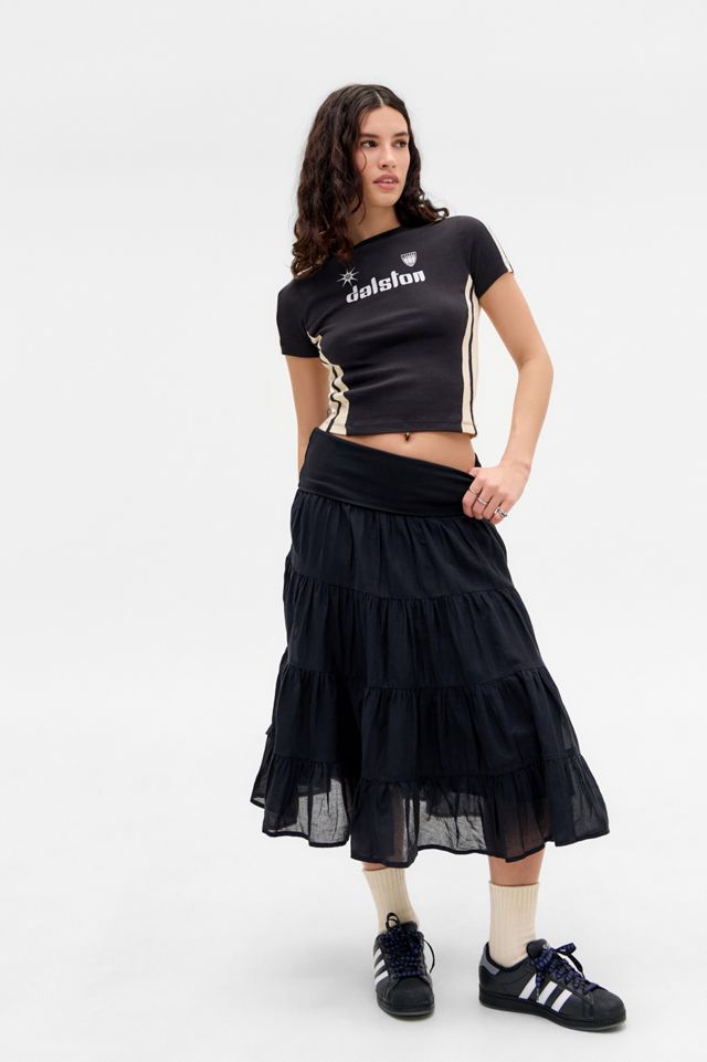 Falda Midi Prairie Plegable UO Fallon #1
