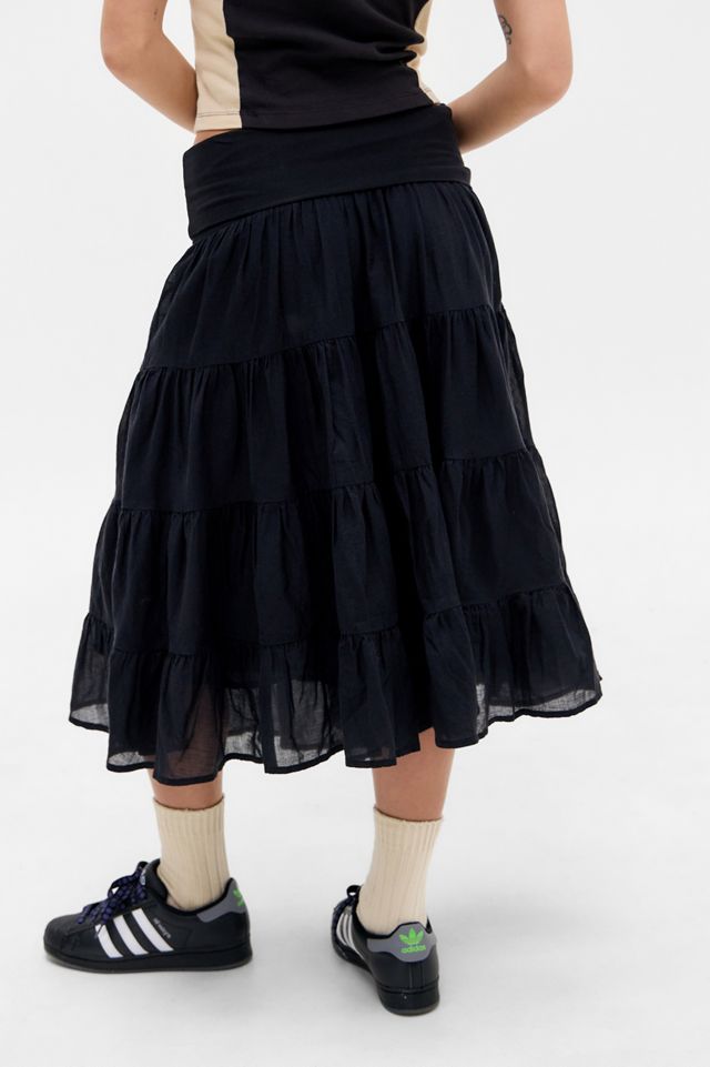 Falda Midi Prairie Plegable UO Fallon #3