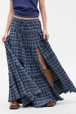 Archive At UO Navy Linen Mini Skirt