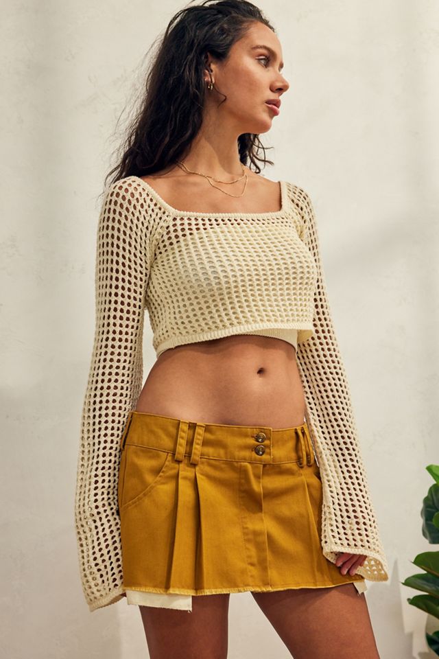 BDG Mustard Sydney Low-Rise Mini Skirt  #1