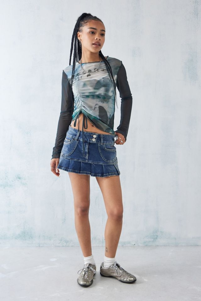 Long blue jean skirts urban outfitters sales