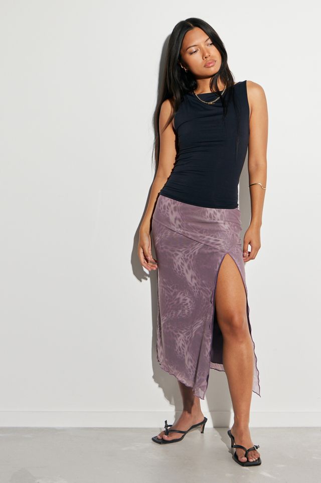 Silence + Noise Isla Mesh Midi Skirt  #1