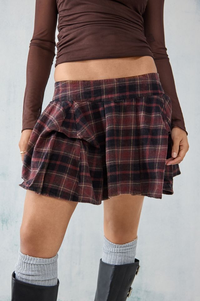 UO Tartan Hitched Puffball Mini Skirt  #1